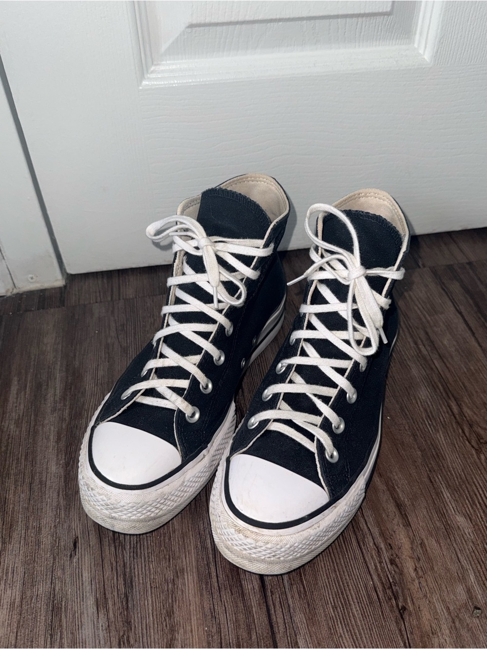 Converse Classic Black High-Top Canvas Sneakers with White Accents